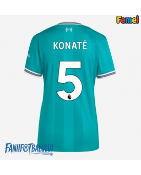 Liverpool Ibrahima Konate #5 Tricou Fotbal Replică 2025-26 Femei Treilea
